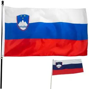 Flagnshow high end printed 3x5 ft 90x150cm Indonesia national flying Slovenia flag 100% Polyester