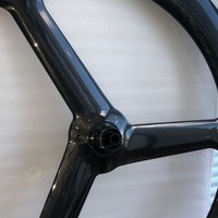 Juego de ruedas 700c Crabon Tri Spoke Tubeless Tubular para carretera V o freno de disco pista triatlón contrarreloj ruedas de carbono