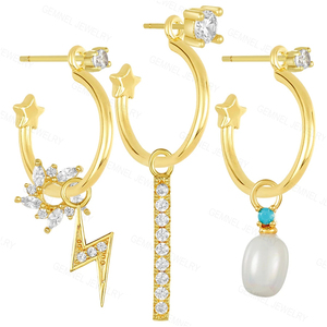 Gioiello di moda gioiello in argento sterling <span class=keywords><strong>orecchini</strong></span> con ciondoli e ciondoli opal color smeraldo <span class=keywords><strong>rubino</strong></span> 2024 - Product Image 3
