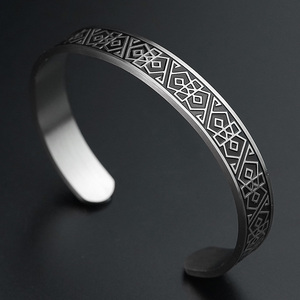 Stainless Steel Men Cuff Bangles Ring Knot Viking <b>Bracelet</b> Vintage Amulet Talisman Jewelry Christmas Present Jewelry <b>Set</b> - Product Image 2