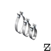 ZEHCLP Collier de serrage réglable pour échappement en acier inoxydable 304 poli de 3,25 pouces haute performance, manchon de serrage à joint ouvert