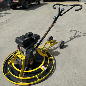 Alta eficiencia DMR1000B mano gasolina potencia paleta máquina paleta de hormigón con ruedas - Product Image 1