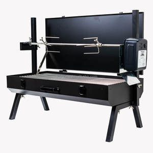 Mini barbecue portable au <span class=keywords><strong>charbon</strong></span> de <span class=keywords><strong>bois</strong></span> avec rôtissoire électrique et tournebroche pour le camping et les pique-niques - Product Image 3