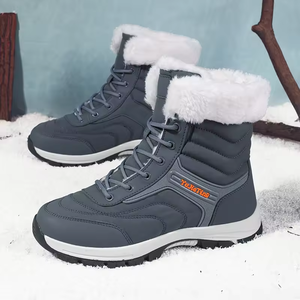 Bottes d'hiver pour femmes de haute qualité, bottes en fourrure épaisse en coton, résistantes à l'usure, chaussures de sport d'extérieur, chaussures hautes pour couples, chaussures d'extérieur - Product Image 6