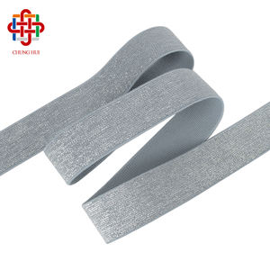 สายรัดเอวผ้าแจ็คการ์ดสีเงินเมทัลลิก,อุปกรณ์เสริมสำหรับ<span class=keywords><strong>กางเกง</strong></span>ชุดชั้นใน3ซม. - Product Image 4