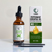 100ml Minyak Esensial Peppermint Alami Murni Grosir, Minyak Mint Label Pribadi untuk Rambut & Kulit Kepala, Penggunaan Kosmetik & Aromaterapi