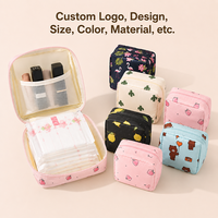 Bolsa de Cosméticos Portátil Mini, Bolsa para Toallas Sanitarias, Monedero, Organizador de Maquillaje Pequeño para Mujeres, Artículos Esenciales para Viajes Diarios