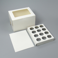 Nouvelle Boîte Cadeau Faite à la Main Transparente pour Gâteaux et Cupcakes, Biodégradable, 6/12/24 Cavités, Mini Carrée ou Circulaire, pour Emballage