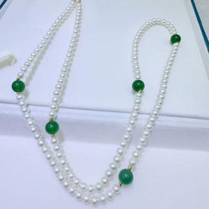 Collar de Perlas Aurora Casi Redondas de 4.5-5mm de Zhuji Danshui, Estilo Chino Vintage/Nuevo, 65cm de Largo - Product Image 4