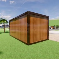 Cabaña de Techo Plegable Apex de 20 pies, Casa Contenedor Prefabricada con Acabado de Madera, Caseta de Guardia, Acero Aislado, Personalizado OEM ODM