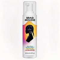 Mousse organique sans flocons définissant les boucles, avec logo personnalisé, fixation forte, mousse coiffante pour cheveux frisés et crépus, sans parfum