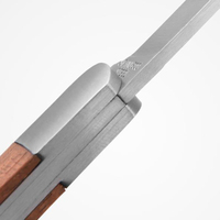 Couteau de jardin à double lame en acier 3cr13, manche en bois de haute qualité couteau de greffage pliant de poche