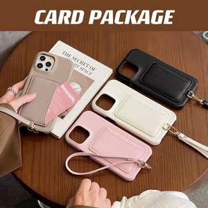 Dây Buộc Màu Xám Thanh Lịch Dây Da PU Sỏi Dây Buộc Túi Đựng Thẻ Debossed Bao Da Điện Thoại Tùy Chỉnh Có Dây Buộc - Product Image 6