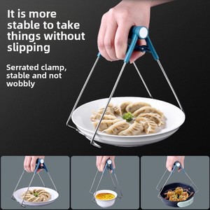แผ่นฉนวนความร้อนสแตนเลสกันความร้อนสำหรับยกชามคลิปหนีบจานสำหรับห้องครัว - Product Image 3