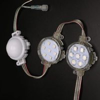 Corps extérieur de PC de la source lumineuse IP67 de point du pixel SMD LED de 50mm RVB 7 pour des murs d'hôtel