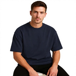 T-shirt décontracté oversize vierge personnalisable 100 % coton pour homme – Vente en gros, T-shirt homme de haute qualité coupe courte et carrée - Product Image 1