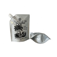 Feuille d'aluminium biodégradable recyclable personnalisée Doypack sac de bec liquide de 15oz pochette de recharge de bec debout avec dessus de bec