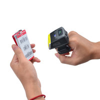 Escáner de Código de Barras Láser de Dedo Portátil Industrial EF02 para Escaneo 2D, Resistente IP65, Garantía de 2 Años para Almacén