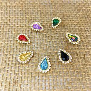 SINRONG alta calidad doble capa 6*10mm gota cristal Diy Moda Ropa Accesorios Rhine piedra garras - Product Image 1