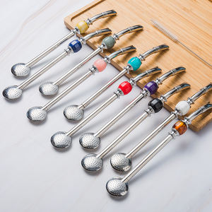 Acero inoxidable reutilizable personalizado, <span class=keywords><strong>Yerba</strong></span> <span class=keywords><strong>Mate</strong></span> juego <span class=keywords><strong>de</strong></span> pajitas para beber con filtro cuchara/ - Product Image 3