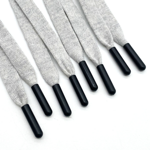 Fabricant OEM Cordes à capuche plates Cordon de serrage en coton avec fermeture à capuche en plastique Cordon de serrage à la mode en dentelle - Product Image 2