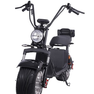 Scooter Eléctrico Harley de 10 Pulgadas con Motor sin Escobillas, Asiento, para Desplazamientos Urbanos, Negro y Rojo, Unisex - Product Image 1