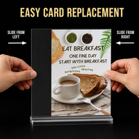 Présentoir de Table Magnétique Personnalisable en Acrylique YXM pour Cartes, Panneau Coulissant A4, Étiquette de Prix A5, Présentoir de Prix en T A6