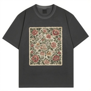 100% Cotton <b>Washed</b> Vintage Feel Men's T-Shirt Custom Spray Art Distressed for Breathable Short Sleeve - Product Image 4