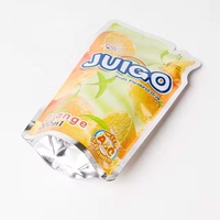 Sachets en plastique personnalisés pour boissons liquides avec paille, pour machine de remplissage de jus en aluminium, pochettes verticales à bec verseur