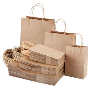 Custom <b>Made</b> Kraft <b>Paper</b> Grocery Bags Newest Foldable Design for Supermarket and Promotion Packaging - Product Image 1