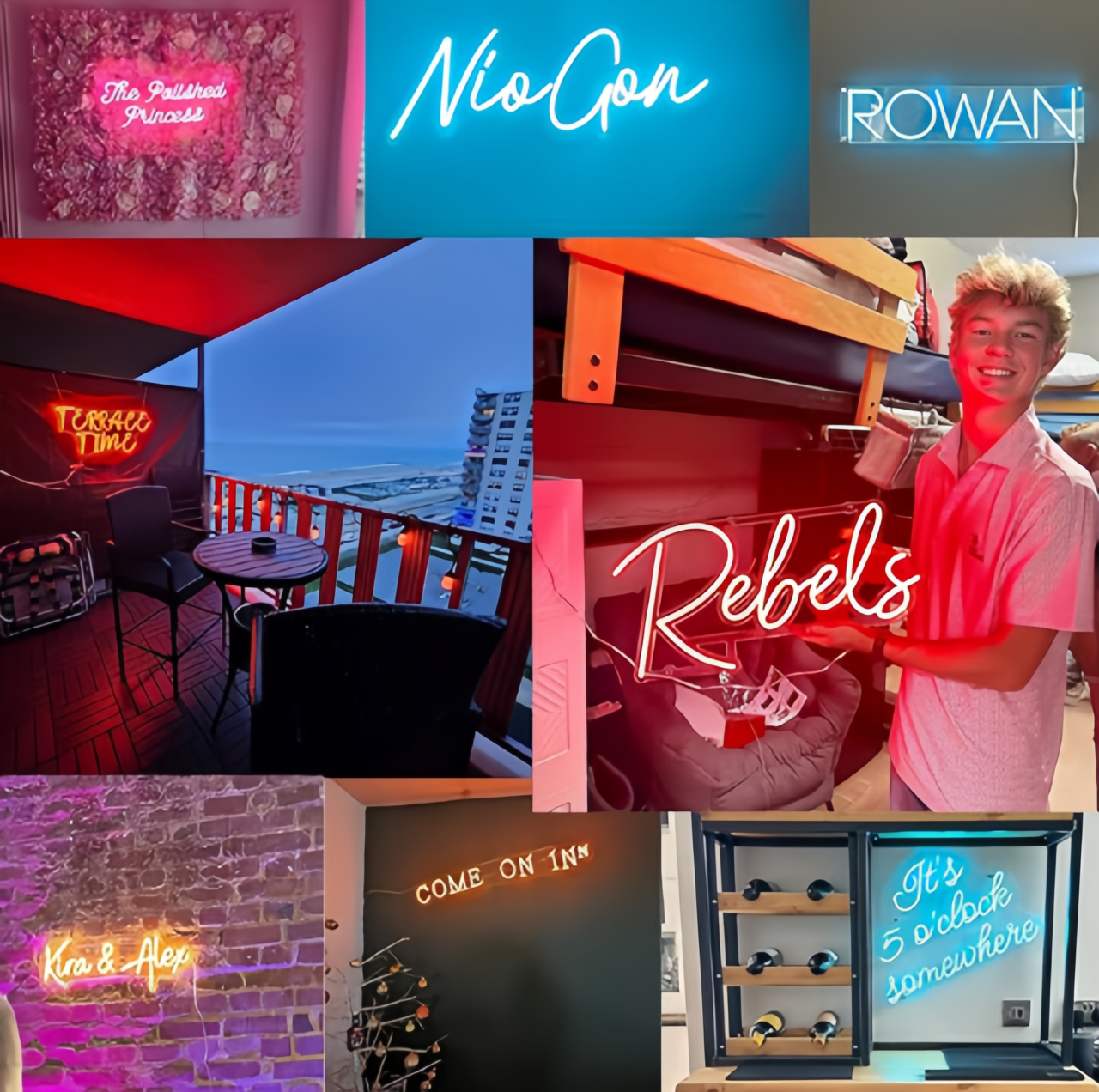 Personalized Creative Acrylic Neon Light Display Hanging Wall Neon Sign for Storefront Advertising