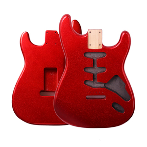 Rang Poplar <span class=keywords><strong>Guitar</strong></span> Điện Cơ Thể ST phong cách SSS màu đỏ lấp lánh màu nhạc cụ dây bộ phận & phụ kiện - Product Image 1