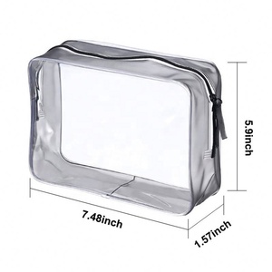 Wholesale Custom Logo Fashion Design Printed <b>Clear</b> Waterproof <b>Travel</b> PVC Makeup <b>Bag</b> Cosmetic <b>Bag</b> - Product Image 6