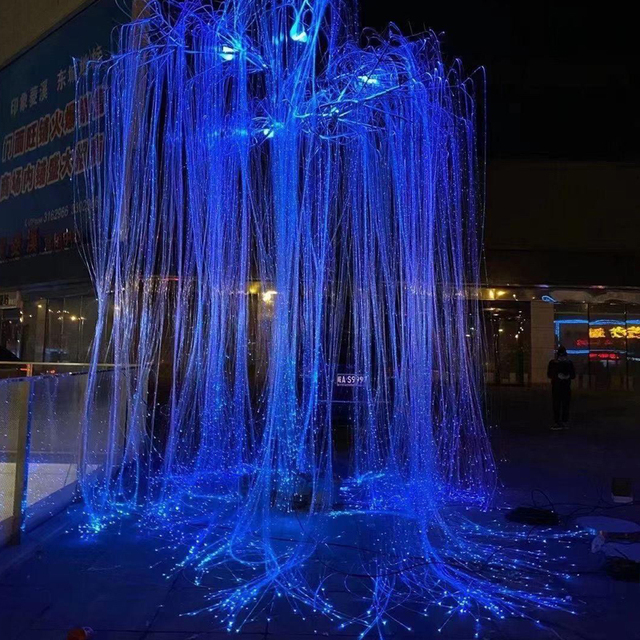 Fiber Optic Tree Light LED Decorative Lighting Outdoor Rainproof IP65 Plastic Multi-Color Temperature 45W Wireless Control AC
