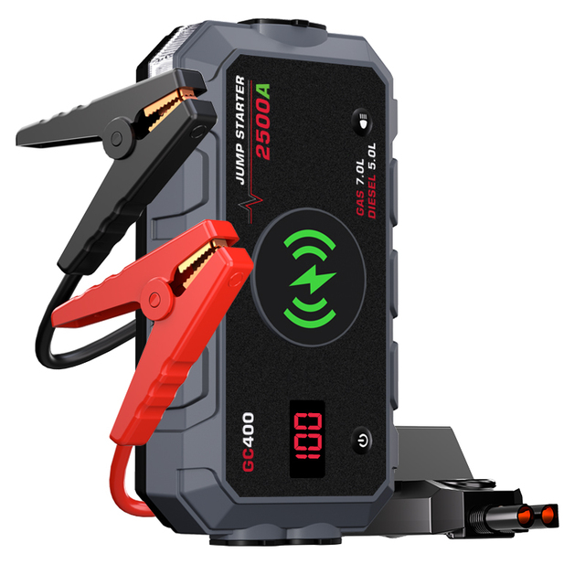 Super 12V 16000mHA Supercapacitor Jump Starter Air Compressor 2500A Peak Current Digital Screen for Diesel Cars Gas Cars Trucks
