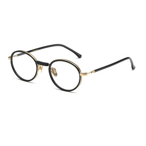 Latest Custom Logo Optical <b>Eyeglasses</b> Round Fashion Blue Light Blocking Computer Glasses Titanium Optical - Product Image 4