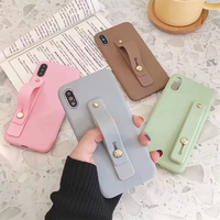 Support de téléphone portable en silicone promotionnel pas cher, portable, pour iPhone, disponible dans toutes les couleurs