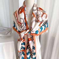 Écharpe triangulaire en soie 195x125x125cm, écharpe chaude double face en soie et laine, châle pour femme automne-hiver, vente en gros OEM