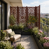 Panneaux décoratifs d'extérieur WPC pour balcon, écran d'intimité pour terrasse d'appartement, résistants aux intempéries, fabricant en gros sur mesure