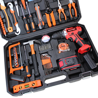 Juego de Herramientas Profesional de 59 Piezas, Estuche Rígido, Taladro, Alicates, Nivel, Cinta Métrica, Caja de Herramientas para Electricista, Hogar, Reparaciones, Bricolaje y Taller