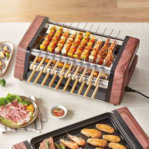 Barbecue électrique domestique sans fumée à double rotation avec <span class=keywords><strong>plaque</strong></span> de <span class=keywords><strong>cuisson</strong></span> pour kebab - Product Image 4
