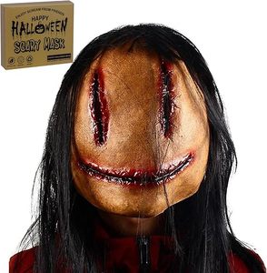 Double couche Effrayant Halloween <span class=keywords><strong>Joker</strong></span> Masque Latex avec mâchoire mobile et sang magnétique pour Halloween et fêtes - Product Image 6