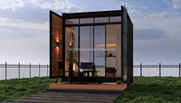 Oficina exterior de 10 pies, pequeño patio trasero, oficina, Cabañas móviles, contenedor de lujo, casas pequeñas