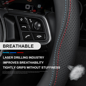 HE Housse de <span class=keywords><strong>volant</strong></span> de voiture en cuir ultra-fine pour Peugeot 106 107 108 206 207 208 301 <span class=keywords><strong>307</strong></span> 308 406 407 408 508 2008 3008 4008 50 - Product Image 4