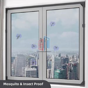 Kit complet DIY de moustiquaire magnétique pour fenêtre, barrière anti-insectes ignifuge, conception brevetée chinoise, fibre de verre 18x16 - Product Image 6