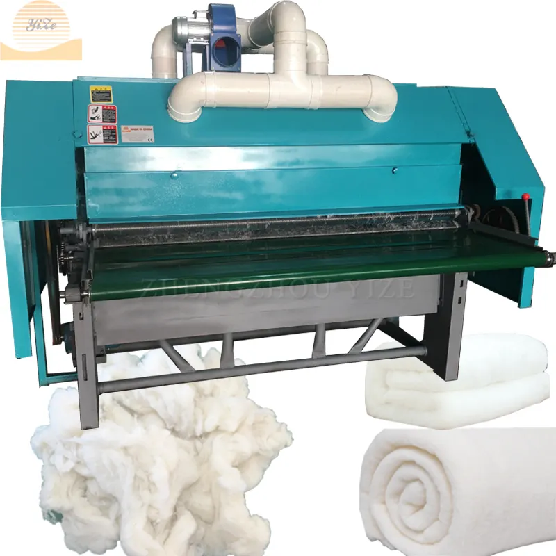 Mini sheep wool processing cylinder wadding cotton drum carder wool combing carding machine wool opening for quilt core padding