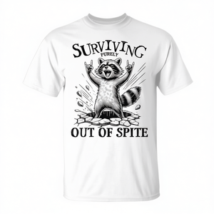 Camiseta Raccoon Surviving Purely Out Of Spite, unisex, talla mediana para adultos - Product Image 2