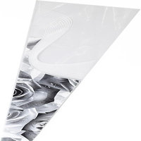 Moins cher BOPP CPP clair trapézoïdal transparent en plastique vierge bouquet de fleurs manchon d'emballage pour l'emballage