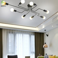 JYLIGHTING – plafonnier led moderne en fer noir Offre Spéciale E26 pour salle à manger