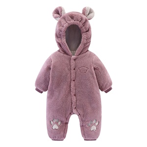 Ropa de invierno para bebé de 1 año de edad, peleles de franela gruesa para bebé, Mono para niños, peleles de invierno de manga larga para bebé, peleles para niña - Product Image 5